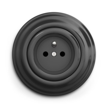 Kliklap - Retro zidna utičnica sa okvirom 230V antracit