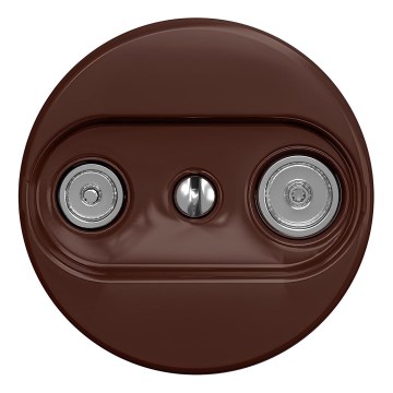 Kliklap - Retro zidna utičnica TV+R (krajnja) bez okvira braon