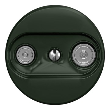 Kliklap - Retro zidna utičnica TV+R (krajnja) bez okvira, zelena