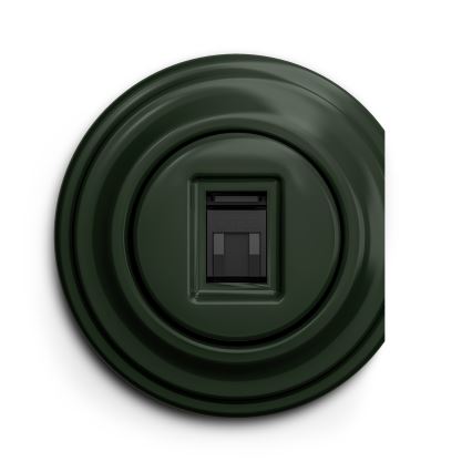 Kliklap - Vintidž utičnica za internet zelena