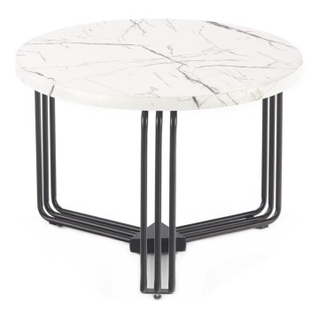 Klub sto ANTICA 41x55 cm crna/dekor mermera