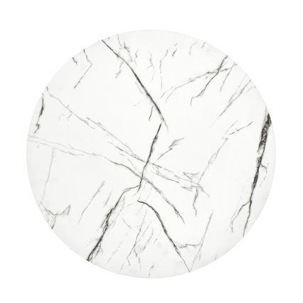 Klub sto ANTICA 41x55 cm crna/dekor mermera