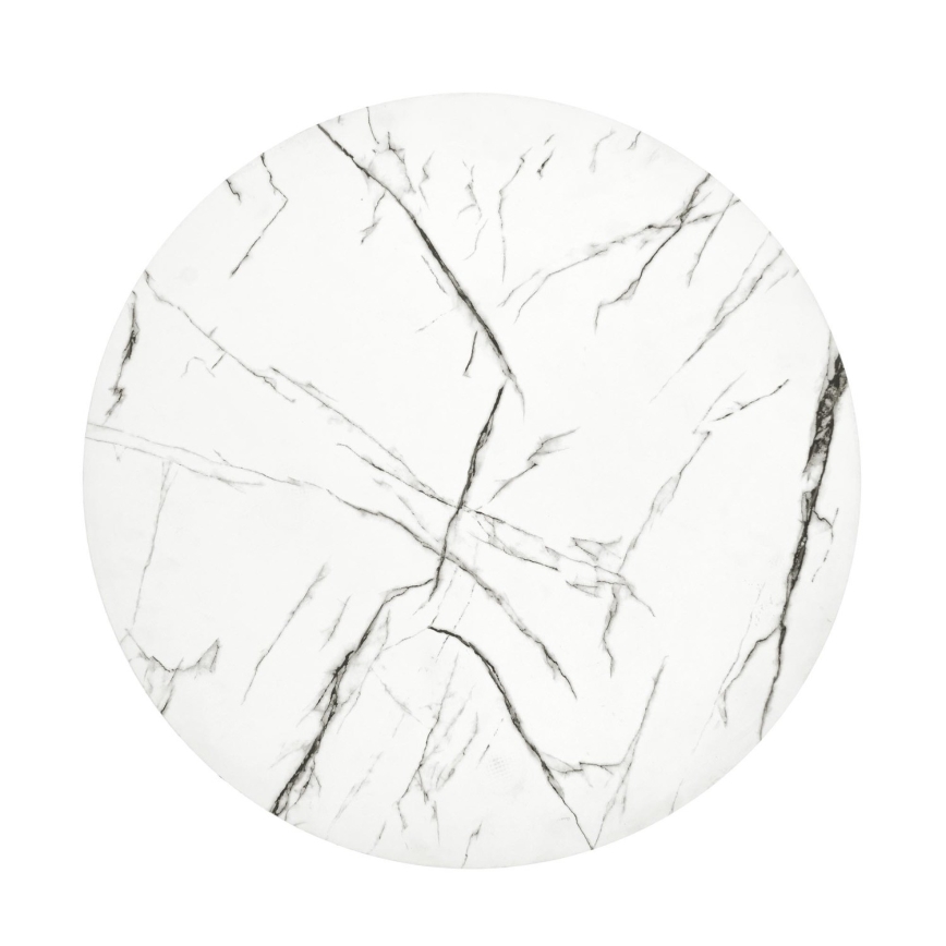 Klub sto ANTICA 41x55 cm crna/dekor mermera
