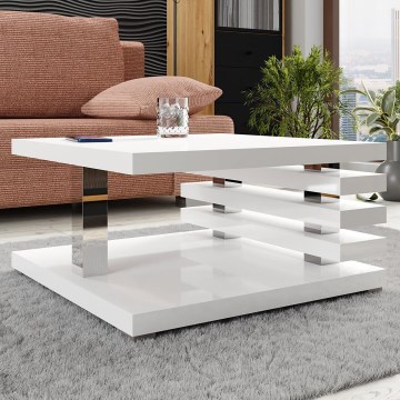 Klub sto KYOTO 31x60 cm, bela visokog sjaja