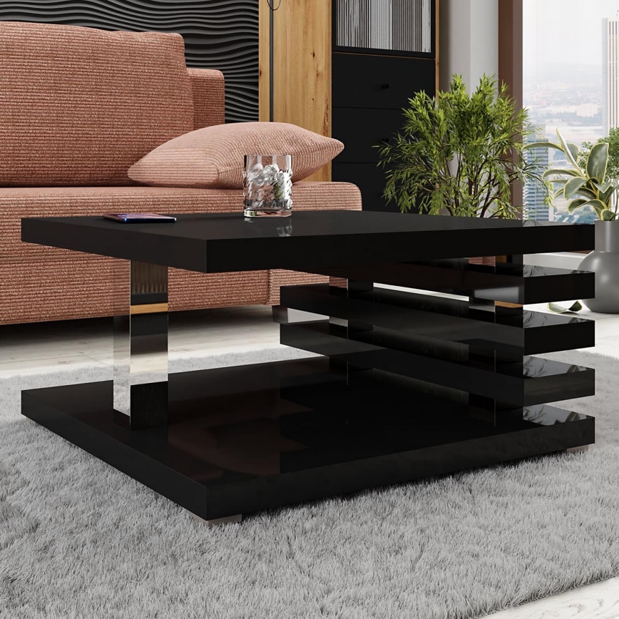 Klub sto KYOTO 31x60 cm sjajna crna
