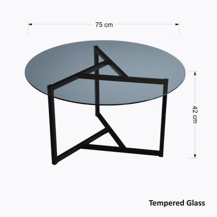 Klub sto TRIO 42x75 cm crni