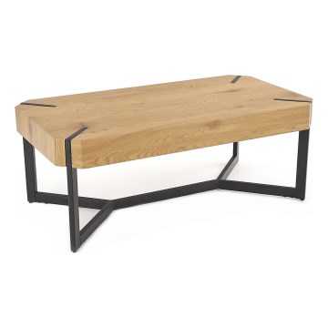 Klubski sto LAVIDA 43x110 cm zlatni hrast/crna