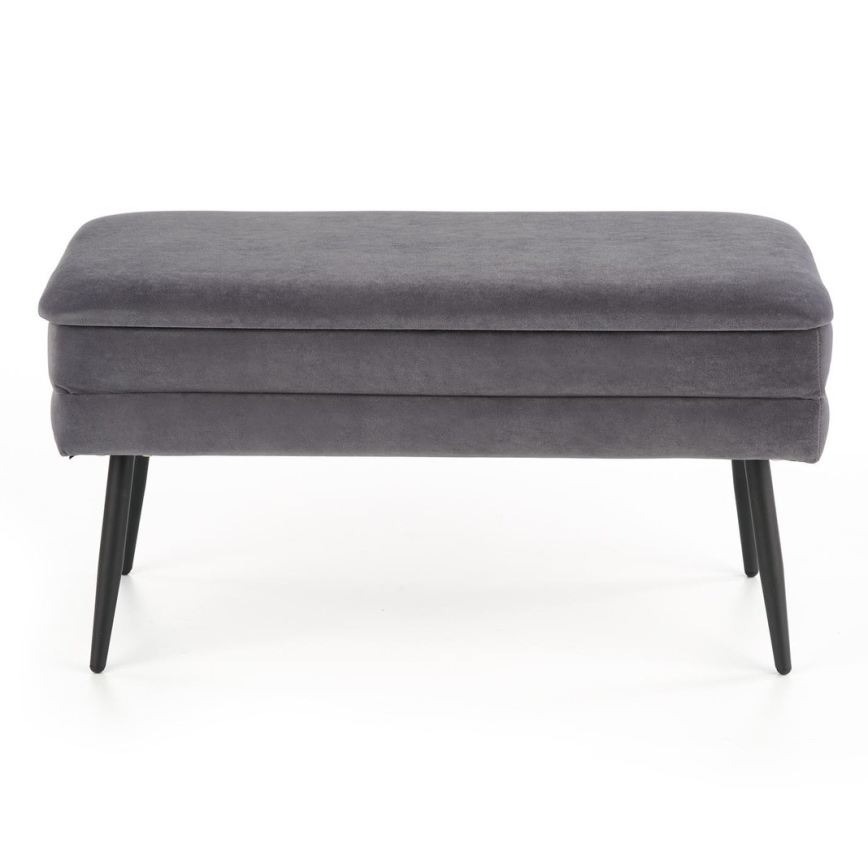Klupa sa skladišnim prostorom VELVA 37x78 cm sivo