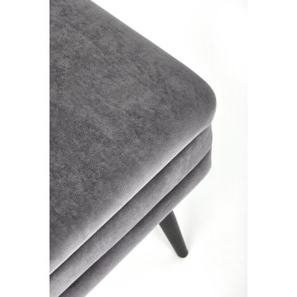 Klupa sa skladišnim prostorom VELVA 37x78 cm sivo