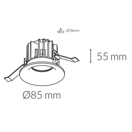 Kohl Lighting - LED Ugradbena lampa za kupatilo LUXO LED/12W/230V IP65