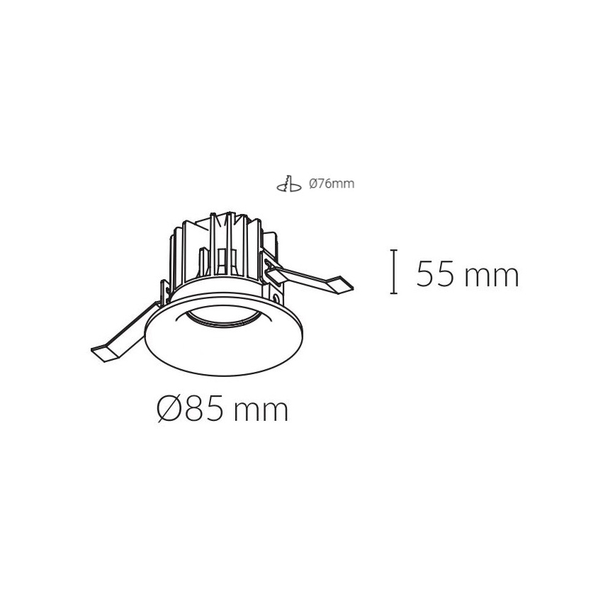 Kohl Lighting - LED Ugradbena lampa za kupatilo LUXO LED/12W/230V IP65