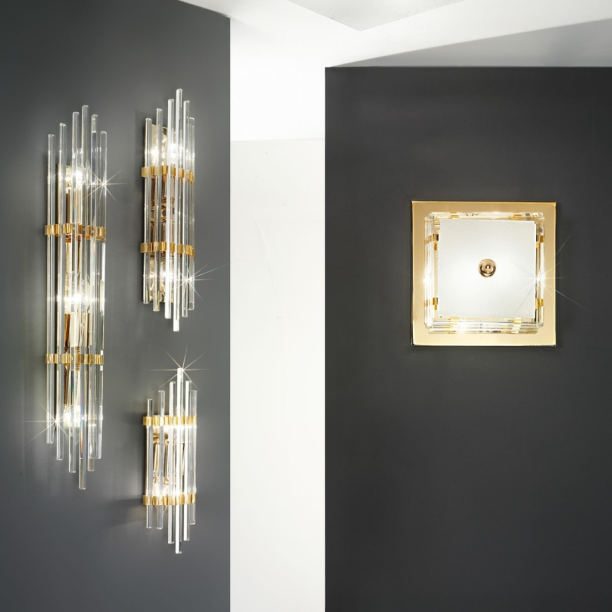 Kolarz 0342.62M.3 - Zidna lampa ONTARIO 2xE14/40W/230V 41 cm 24K zlatna