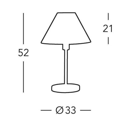 Kolarz 264.70.6 - Stona lampa HILTON 1xE27/60W/230V