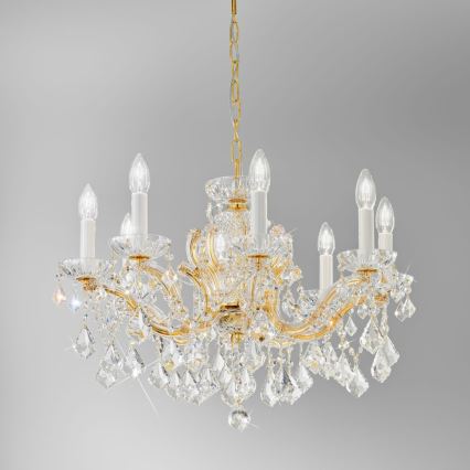 Kolarz 3149.88.3.KoT - Kristalni luster na lancu MARIA LOUISE 8xE14/40W/230V 24K zlatna