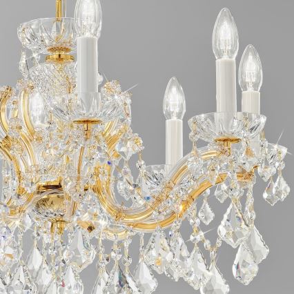Kolarz 3149.88.3.KoT - Kristalni luster na lancu MARIA LOUISE 8xE14/40W/230V 24K zlatna