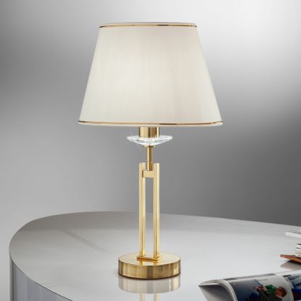 Kolarz 330.71.8C - Kristalna stona lampa IMPERIAL 1xE27/60W/230V zlatna/bež