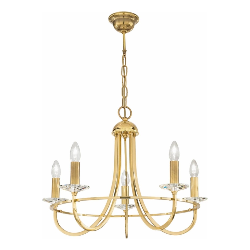 Kolarz 330.85.8C - Kristalni luster na lancu IMPERIAL 5xE14/60W/230V zlatna