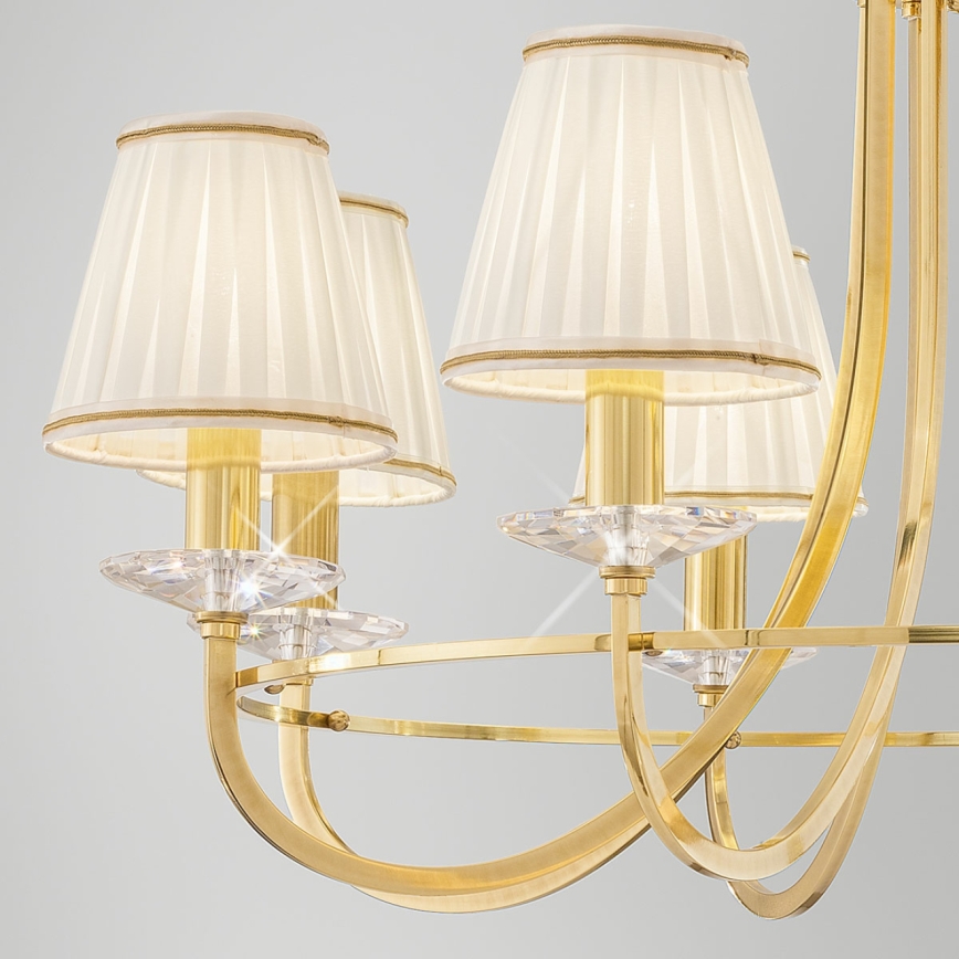 Kolarz 330.85.8C - Kristalni luster na lancu IMPERIAL 5xE14/60W/230V zlatna