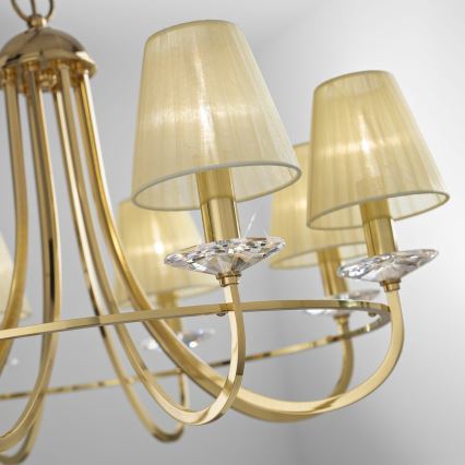 Kolarz 330.85.8C - Kristalni luster na lancu IMPERIAL 5xE14/60W/230V zlatna