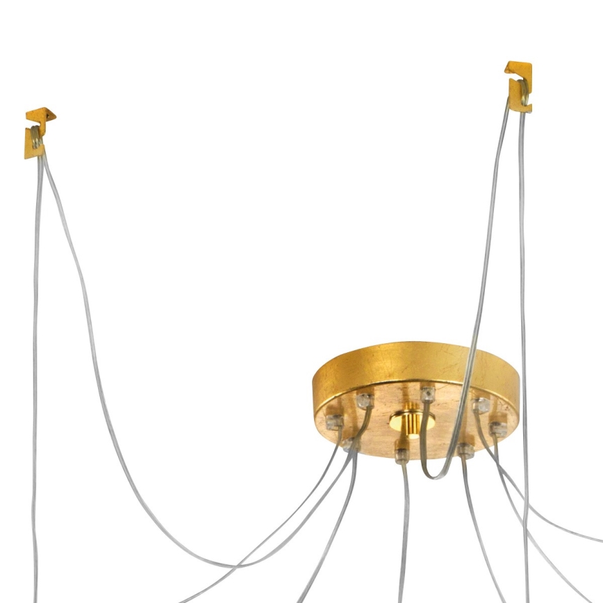 Kolarz 6009.30830 - Luster na sajli RAGGIO 8xE14/25W/230V pauk 24K zlatna