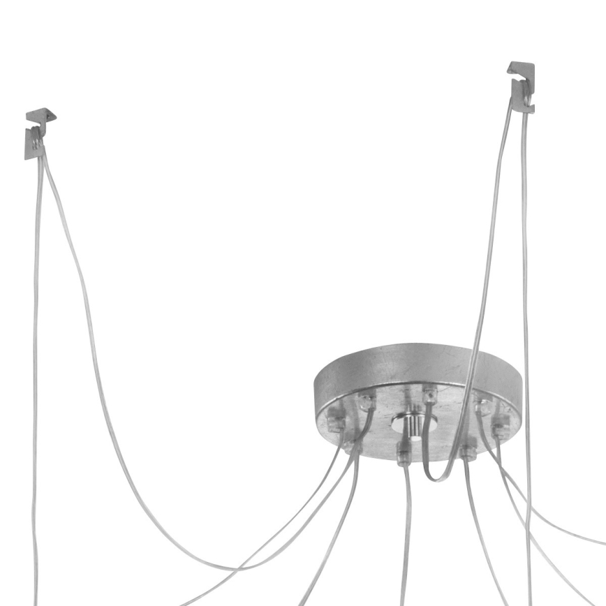 Kolarz 6009.30850 - Luster na sajli RAGGIO 8xE14/25W/230V pauk srebro