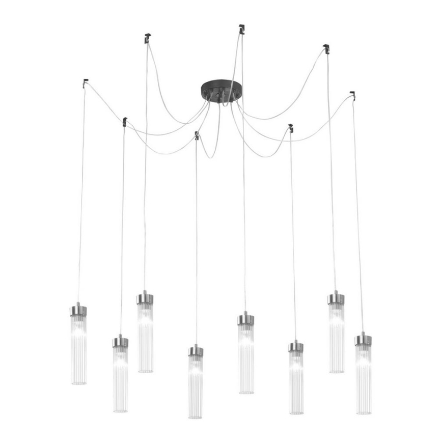 Kolarz 6009.30860 - Luster na sajli RAGGIO 8xE14/25W/230V pauk mat krom