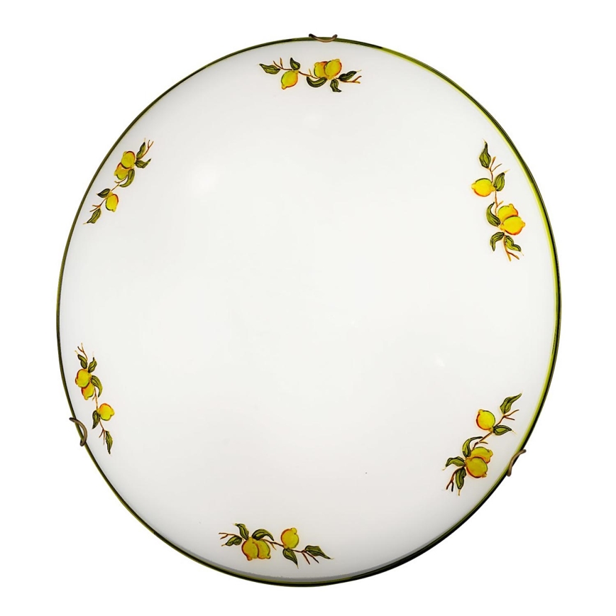Kolarz 731.11.4.116 - Plafonjera NONNA 1xE27/60W/230V pr. 30 cm limunovi
