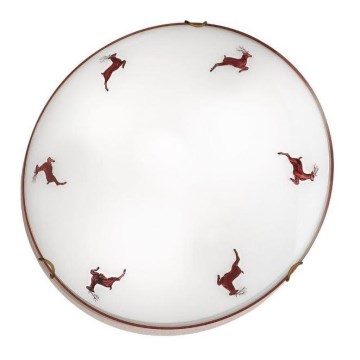 Kolarz 731.12.4.103-Plafonjera NONNA 2xE27/60W/230V pr.40cm jelen crveno