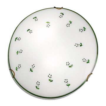 Kolarz 731.12.4.21 - Plafonjera NONNA 2xE27/60W/230V pr. 40 cm zelena