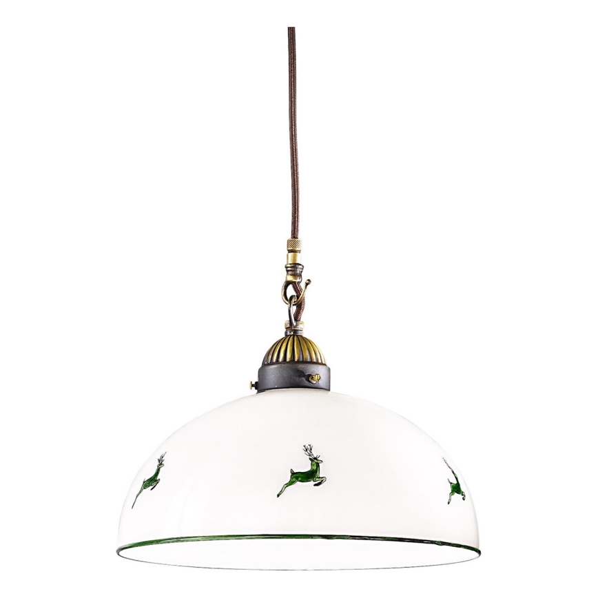 Kolarz 731.30.101 - Luster na sajli NONNA 1xE27/75W/230V pr. 30 cm jelen zelena