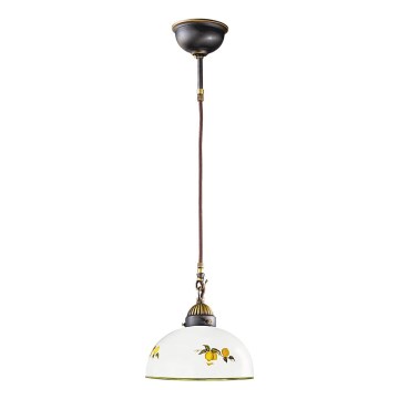 Kolarz 731.30.129 - Luster na sajli NONNA 1xE27/75W/230V pr. 30 cm limunovi