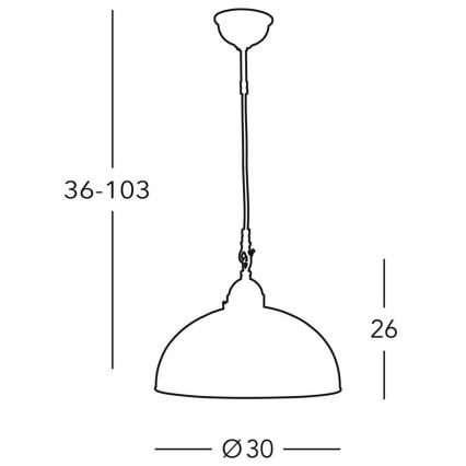 Kolarz 731.30.54 - Luster na sajli NONNA 1xE27/75W/230V
