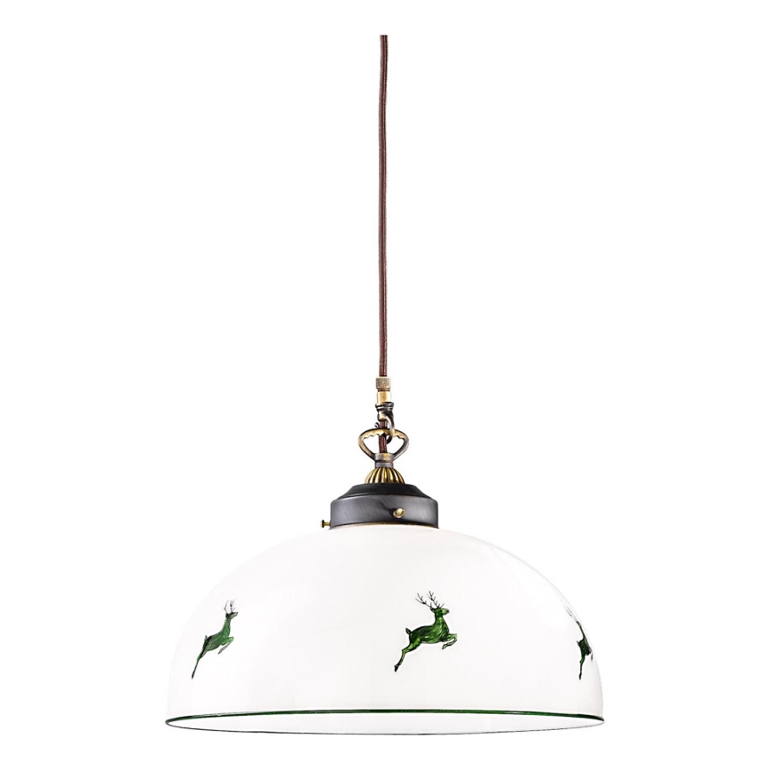 Kolarz 731.32.102 - Luster na sajli NONNA 1xE27/75W/230V pr. 36 cm jelen zelena