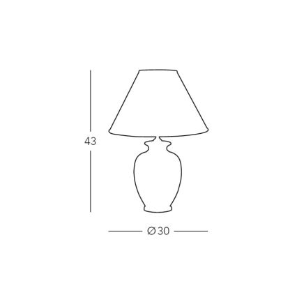 Kolarz 731.70K - Stona lampa NONNA 1xE27/100W/230V bela