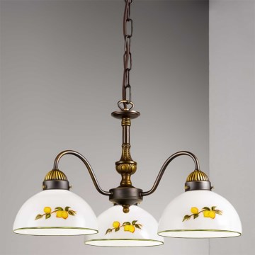 Kolarz 731.83.126 - Luster na lancu NONNA 3xE27/75W/230V limunovi