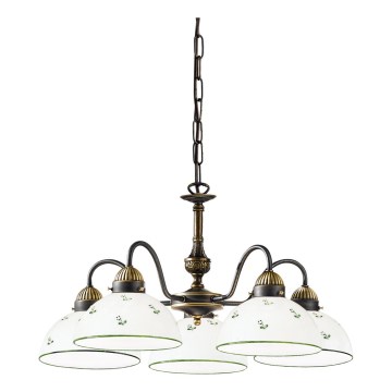 Kolarz 731.85.20 - Luster na lancu NONNA 5xE27/75W/230V zelena