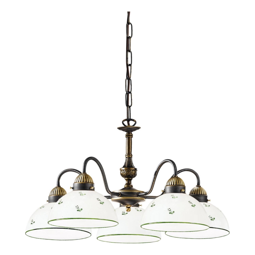 Kolarz 731.85.20 - Luster na lancu NONNA 5xE27/75W/230V zelena