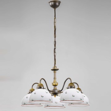 Kolarz 731.85.69 - Luster na lancu NONNA 5xE27/75W/230V crveno