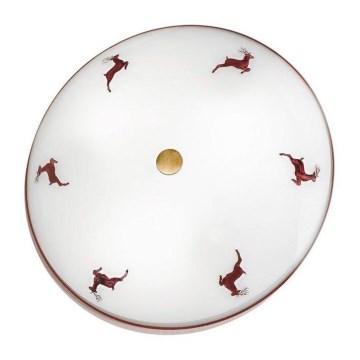 Kolarz 731.U12.4.103-Plafonjera NONNA 2xE14/60W/230V pr.32cm crveno/mesing
