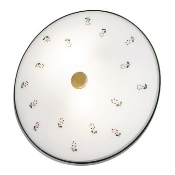 Kolarz 731.U12.4.70- Plafonjera NONNA 2xE14/60W/230V pr. 32 cm zelena/mesing