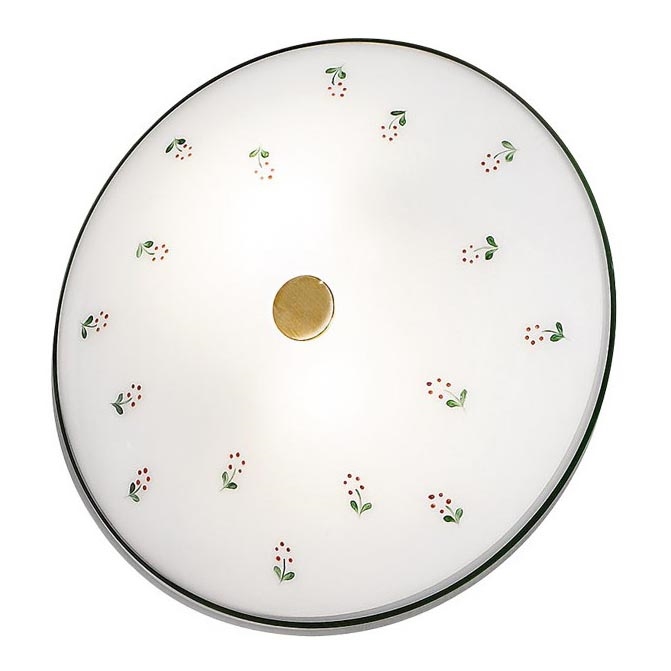 Kolarz 731.U12.4.70- Plafonjera NONNA 2xE14/60W/230V pr. 32 cm zelena/mesing