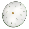 Kolarz 731.U13.4.21-Plafonjera NONNA 3xE27/60W/230V pr. 42 cm zelena/mesing