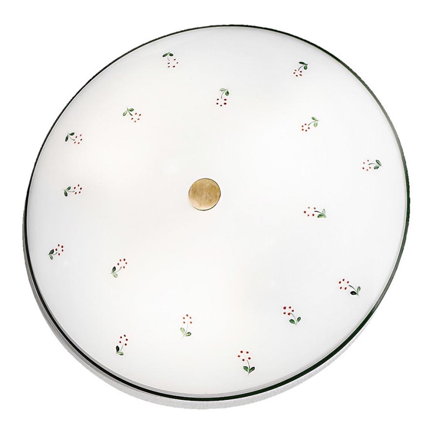 Kolarz 731.U13.4.70- Plafonjera NONNA 3xE27/60W/230V pr. 42 cm zelena/mesing