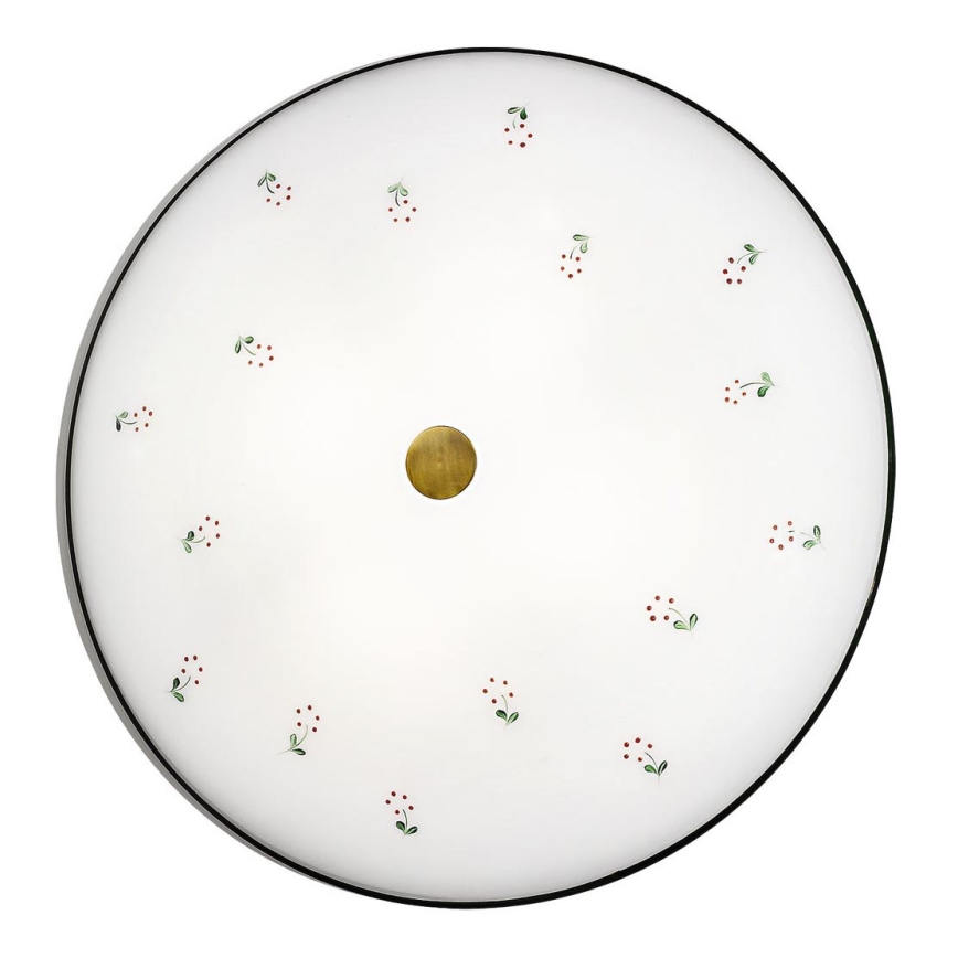 Kolarz 731.U14.4.70- Plafonjera NONNA 4xE27/60W/230V pr. 54 cm zelena/mesing