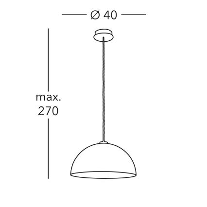 Kolarz A1339.31.Wm.VinAg/40 - Luster na sajli CULT 1xE27/100W/230V pr. 40 cm srebrno