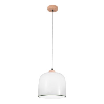 Kolarz A1352.31.G - Luster na sajli NONNA 1xE27/60W/230V hrast/bela/zelena
