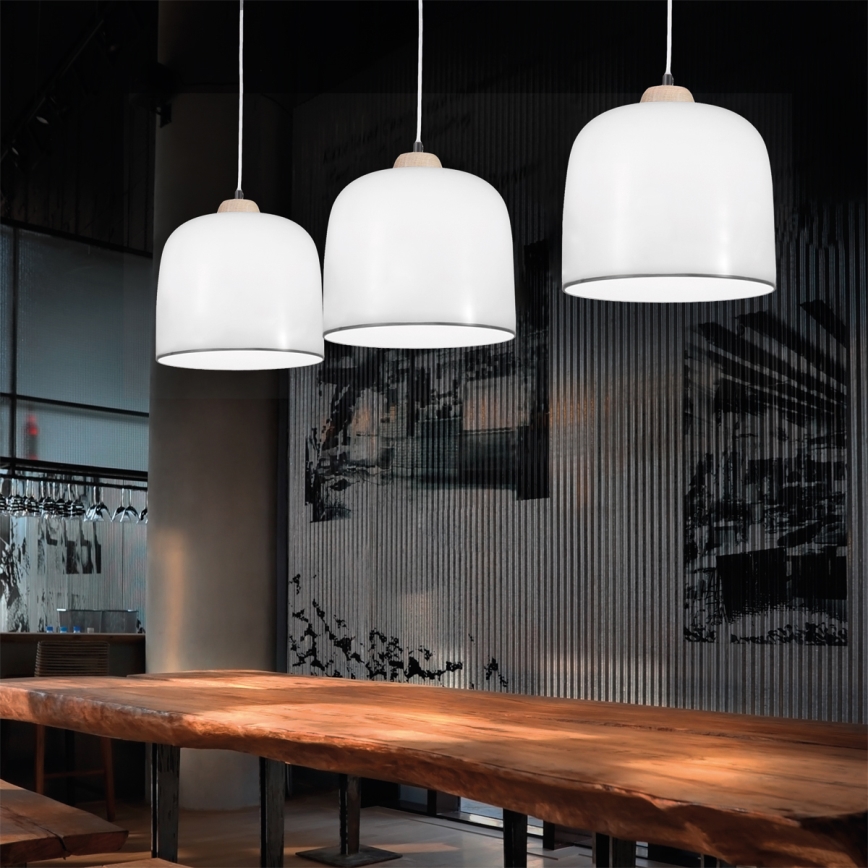Kolarz A1352.31.Gr - Luster na sajli NONNA 1xE27/60W/230V hrast/bela/sivo