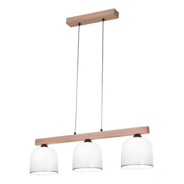 Kolarz A1352.83.Au - Luster na sajli NONNA 3xE27/60W/230V hrast/bela/zlatna