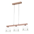 Kolarz A1352.83.G.100 - Luster na sajli NONNA 3xE27/60W/230V jelenji hrast/bela/zelena