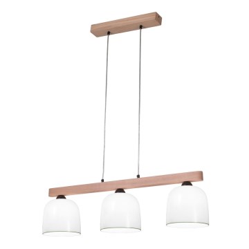 Kolarz A1352.83.G - Luster na sajli NONNA 3xE27/60W/230V hrast/bela/zelena